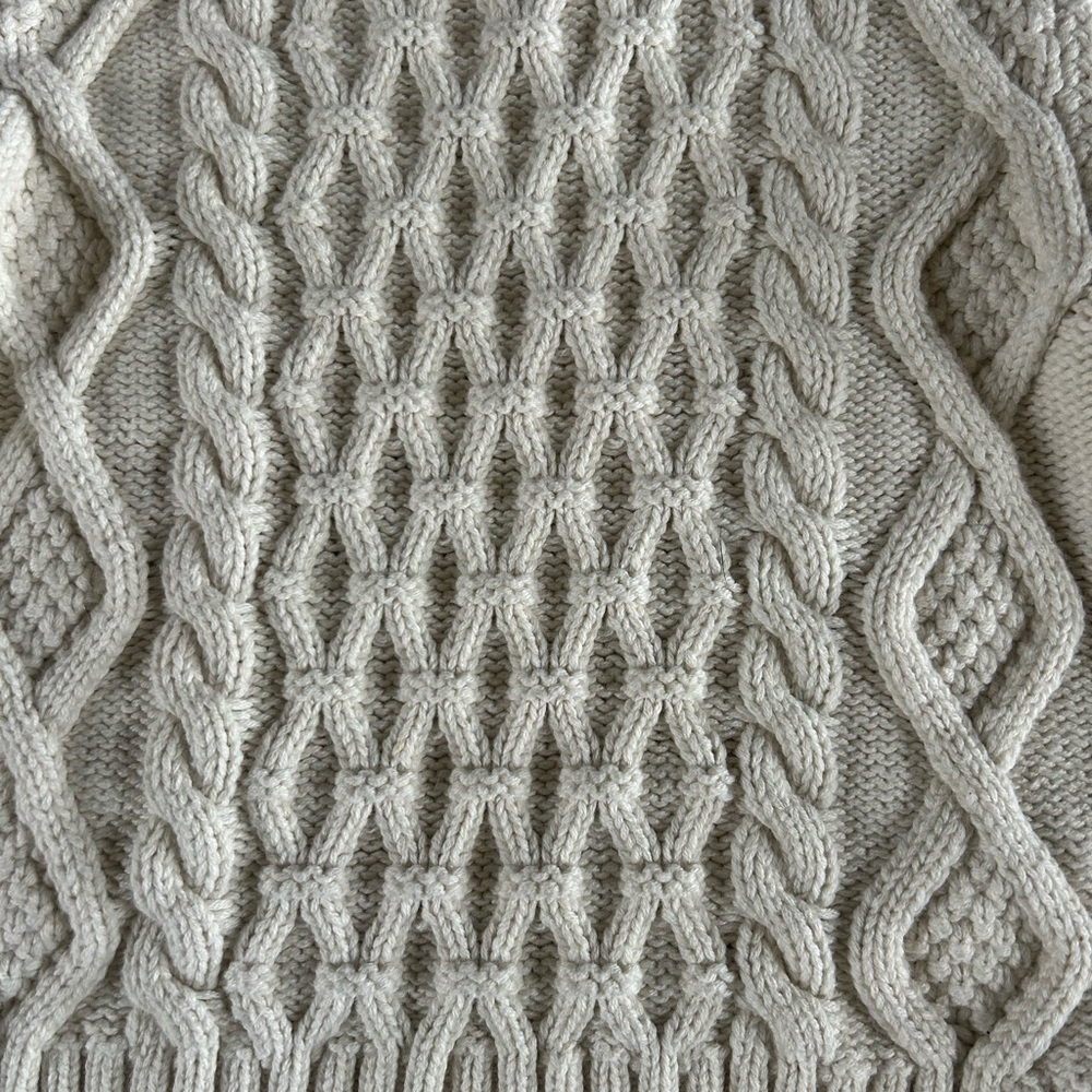 Hanna Andersson Cream Cable Knit Sweater - Picture 4 of 4
